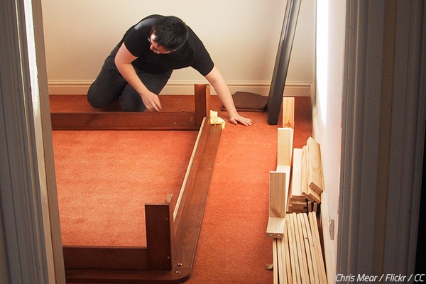 How to disassemble a bed frame for moving