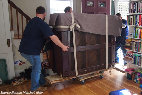 How to move a piano by yourself