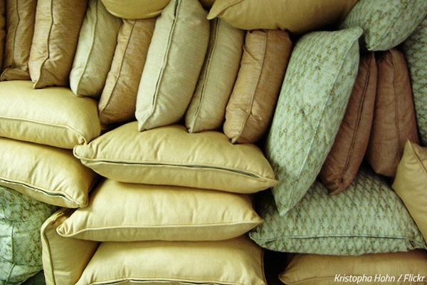 How to pack pillows for moving